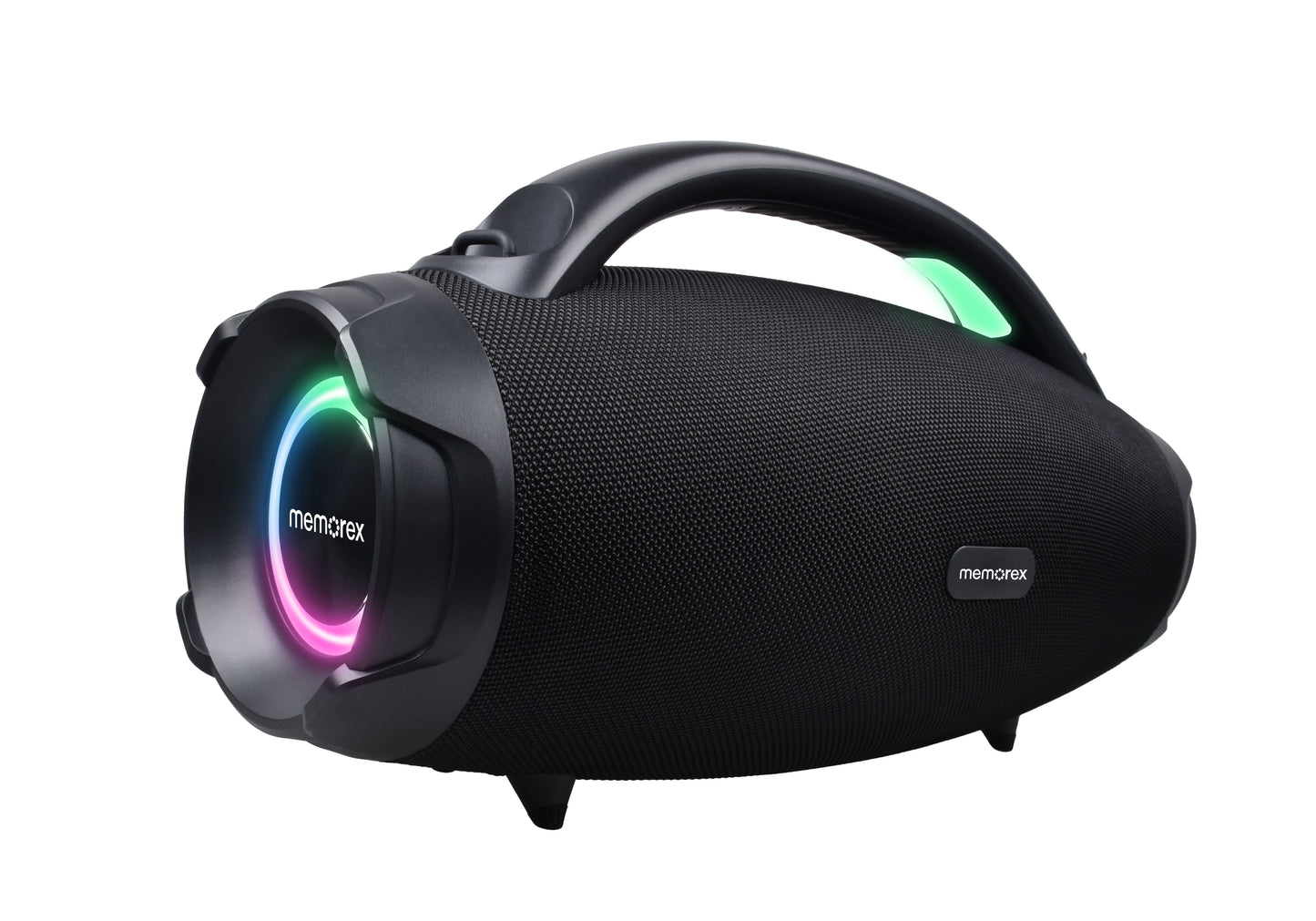 Memorex MX-H3(K) Bluetooth Speaker | 80W Powerful Sound | IP67 Waterproof & Dustproof | TWS Dual Pairing | Super Bass Mode | LED Rhythm Light Show | 8000mAh Battery | Hands-Free Calls (Black)