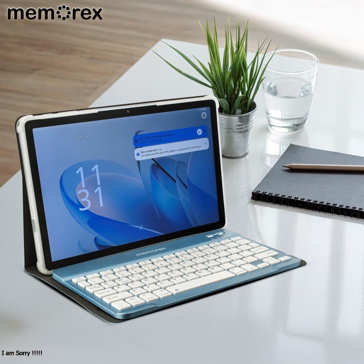 Memorex 2-Pack 10.1” Android Tablets with Keyboard & Case – 128GB, Android 14