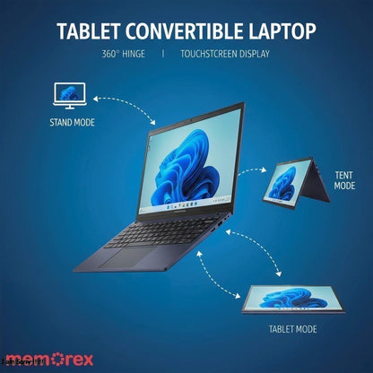 Memorex 15.6” Touchscreen 2-in-1 Convertible Laptop – Intel N100, Windows 11