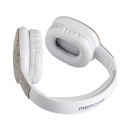 Memorex Faux Diamond-Encrusted Wireless Bluetooth Headphones