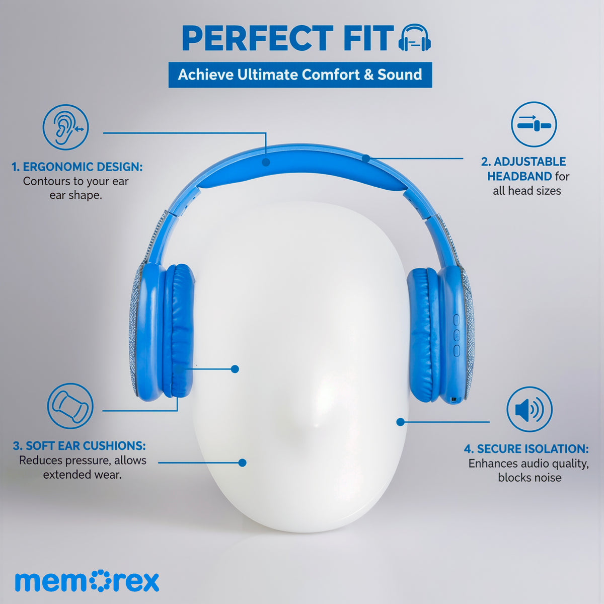 Memorex Faux Diamond-Encrusted Wireless Bluetooth Headphones