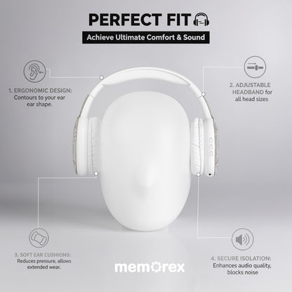 Memorex Faux Diamond-Encrusted Wireless Bluetooth Headphones