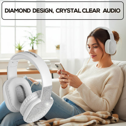 Memorex Faux Diamond-Encrusted Wireless Bluetooth Headphones