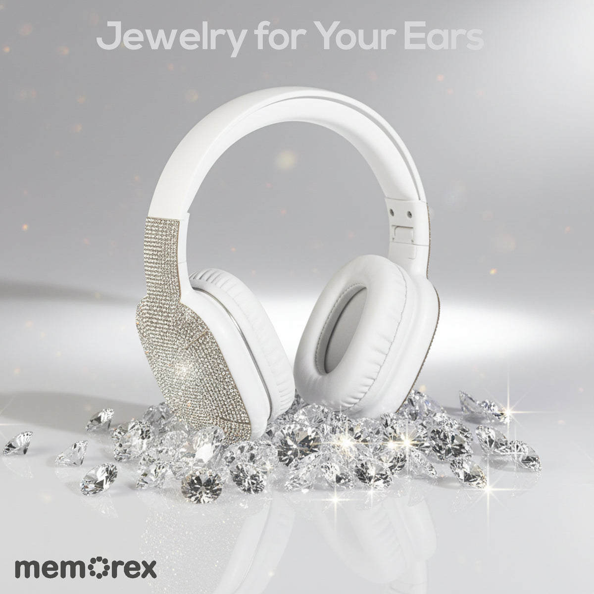 Memorex Faux Diamond-Encrusted Wireless Bluetooth Headphones