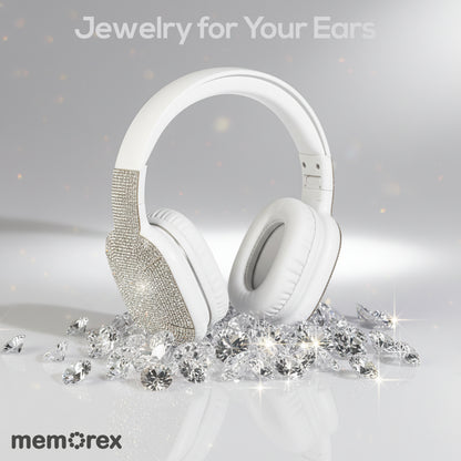 Memorex Faux Diamond-Encrusted Wireless Bluetooth Headphones