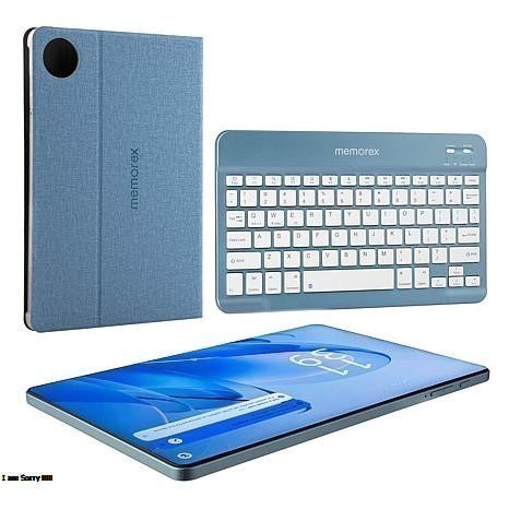 Memorex 2-Pack 10.1” Android Tablets with Keyboard & Case – 128GB, Android 14