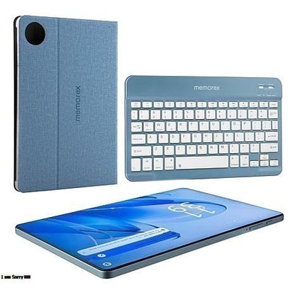 Memorex 2-Pack 10.1” Android Tablets with Keyboard & Case – 128GB, Android 14