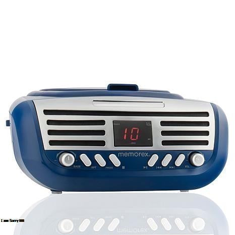 Memorex Retro AM/FM Radio Boombox | Top-Loading CD Player, Bluetooth & Aux-In