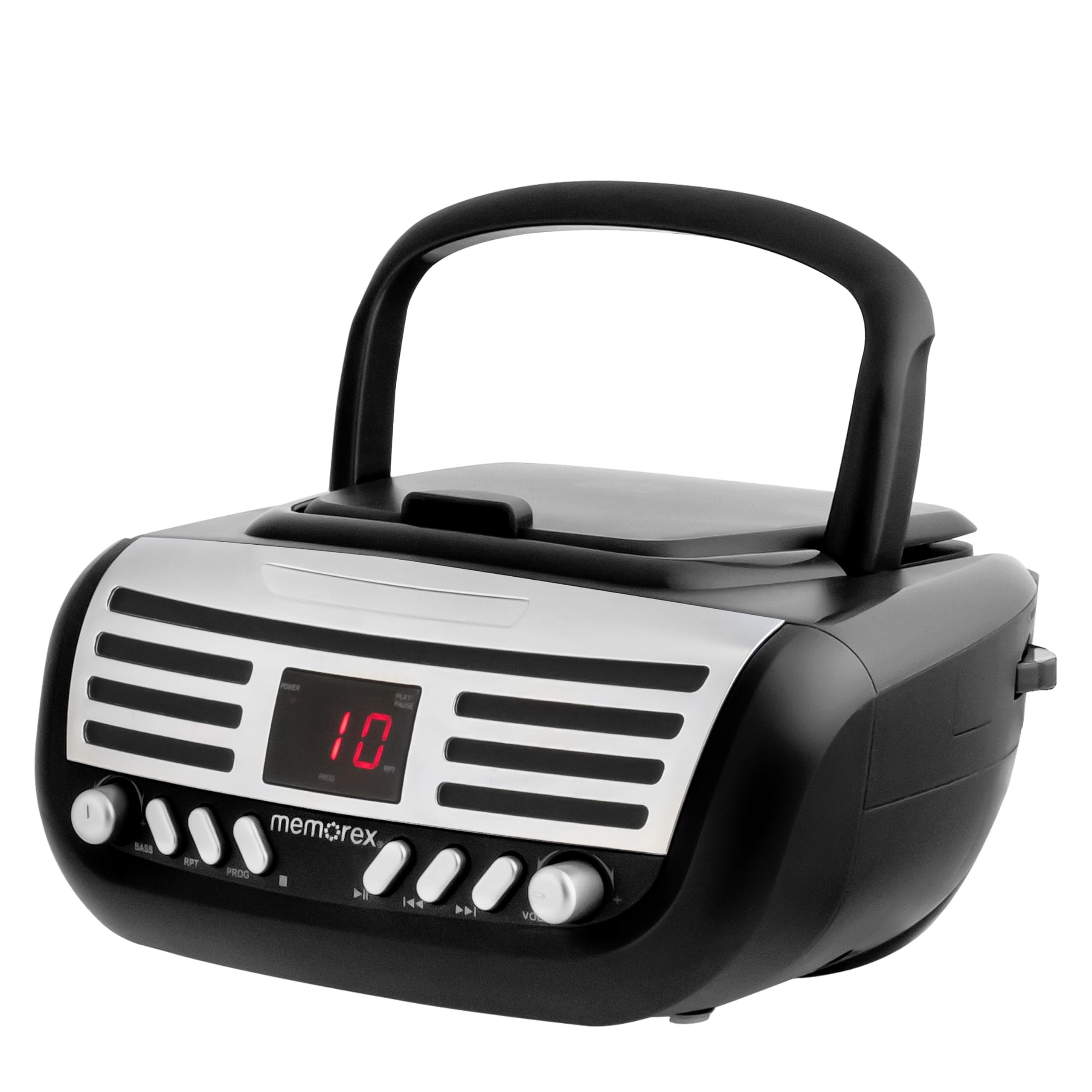 Memorex MX-BCD100(K) Retro Style Top Loading CD Player | Portable AM/F