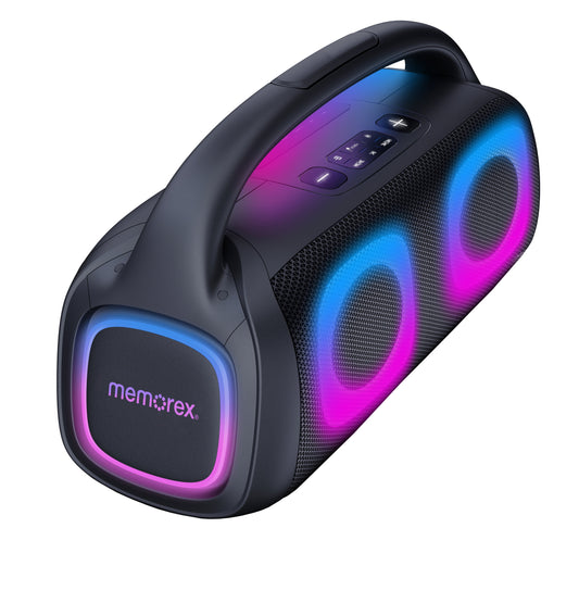 Memorex Pump Box Dual 5” Party Speaker Rechargeable Bluetooth Speaker with FM Radio