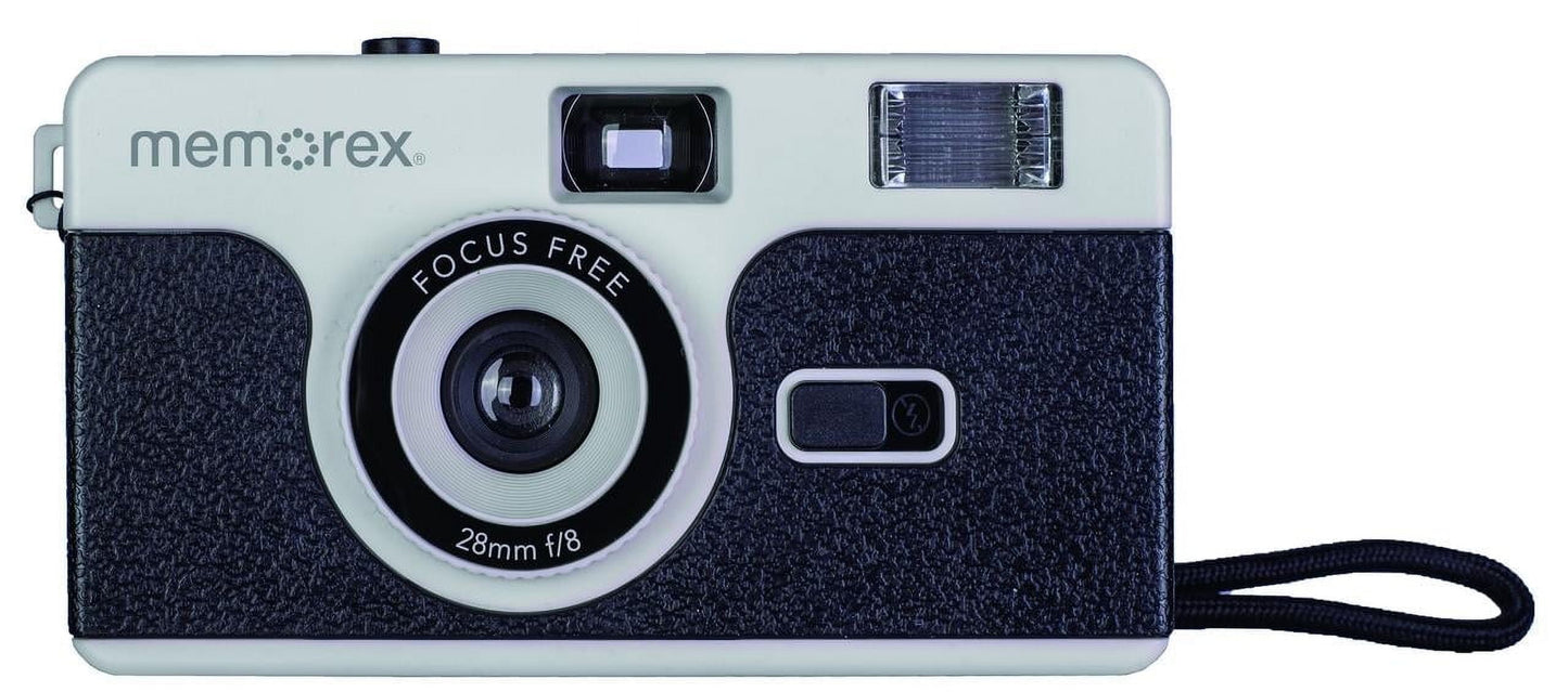 Memorex Reusable 35mm Film Camera with Built-In Flash, Retro Camera For Indoor and Night Use
