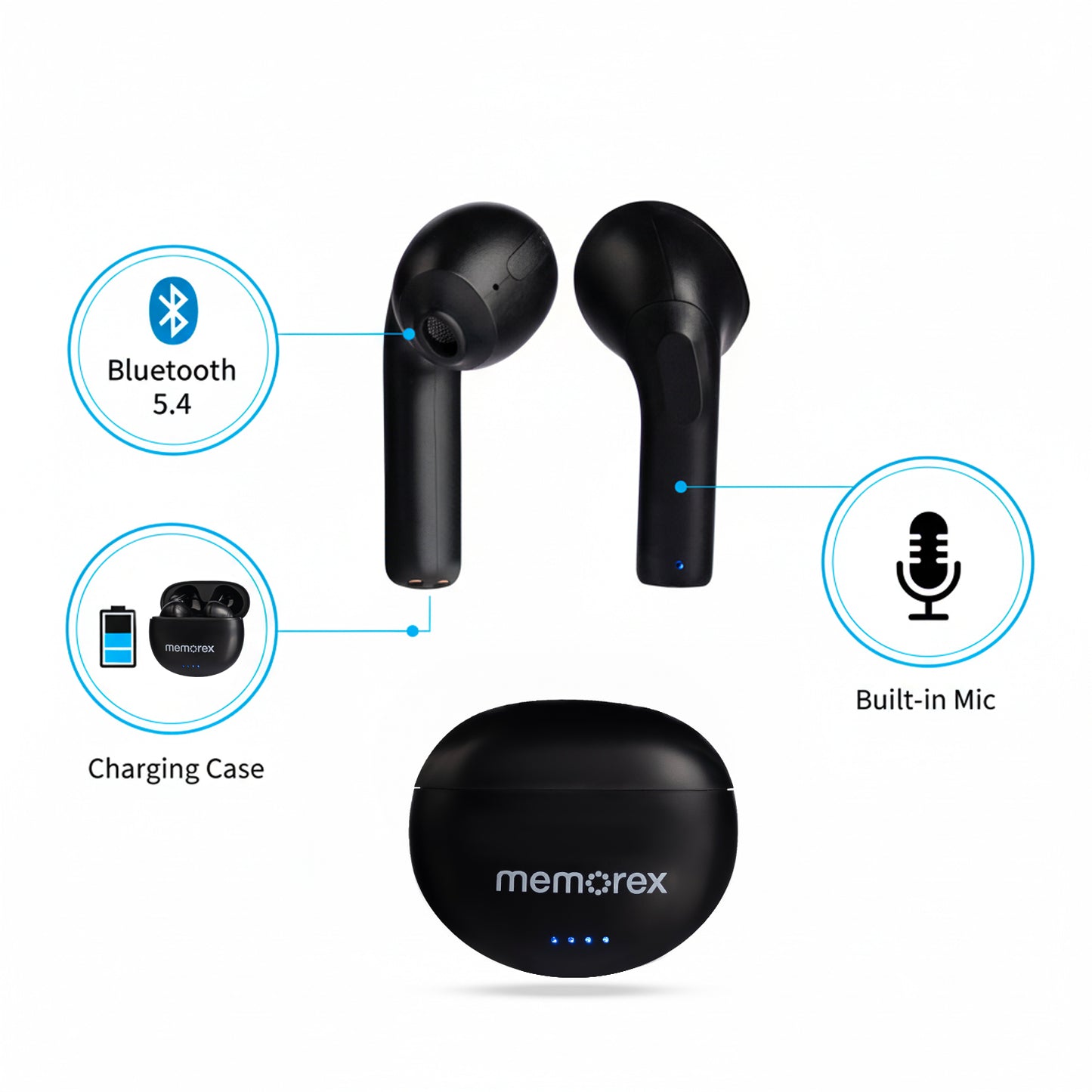 Memorex 3-in-1 Wireless Audio Bundle: Headphones, True Wireless Earbuds & Bluetooth Speaker
