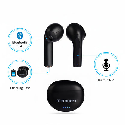 Memorex 3-in-1 Wireless Audio Bundle: Headphones, True Wireless Earbuds & Bluetooth Speaker