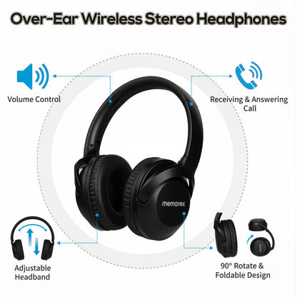 Memorex 3-in-1 Wireless Audio Bundle: Headphones, True Wireless Earbuds & Bluetooth Speaker