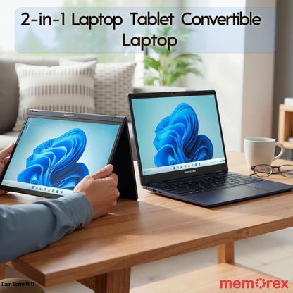 Memorex 15.6” Touchscreen 2-in-1 Convertible Laptop – Intel N100, Windows 11