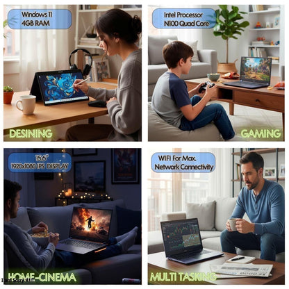 Memorex 15.6” Touchscreen 2-in-1 Convertible Laptop – Intel N100, Windows 11