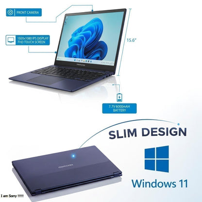 Memorex 15.6” Touchscreen 2-in-1 Convertible Laptop – Intel N100, Windows 11