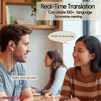 Memorex True Wireless Translation Earbuds | AI Real-Time Language Translation (144 Languages)