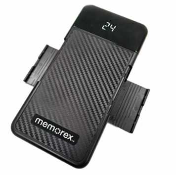 Memorex 16,000mAh Power Bank – Powerbank 16K  Built-In Cables | Fast Charging | Foldable AC Plug | Portable Battery Pack Available Colors: Black & Silver
